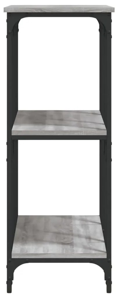 Mesa consola 102x35x90 cm derivados de madeira cinzento sonoma