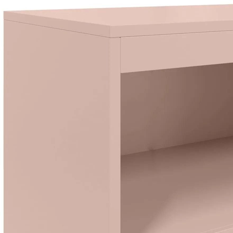 Aparador alto 68,5x38,5x123,5 cm aço rosa