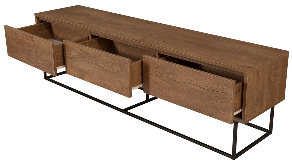 Conjunto de Mobiliário de Sala de Estar Laxus – Nogueira Preta – 90x39