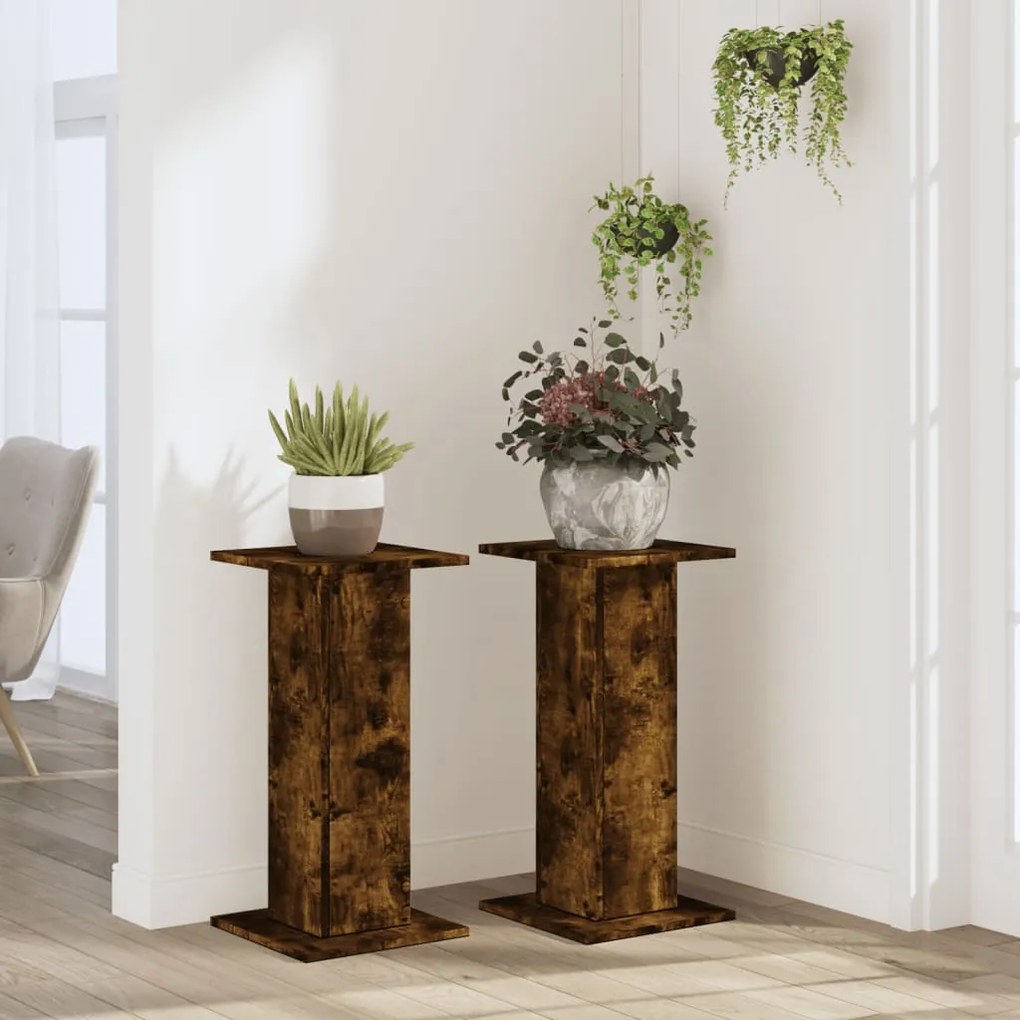 Suportes p/ plantas 2 pcs 30x30x60 cm derivados de madeira