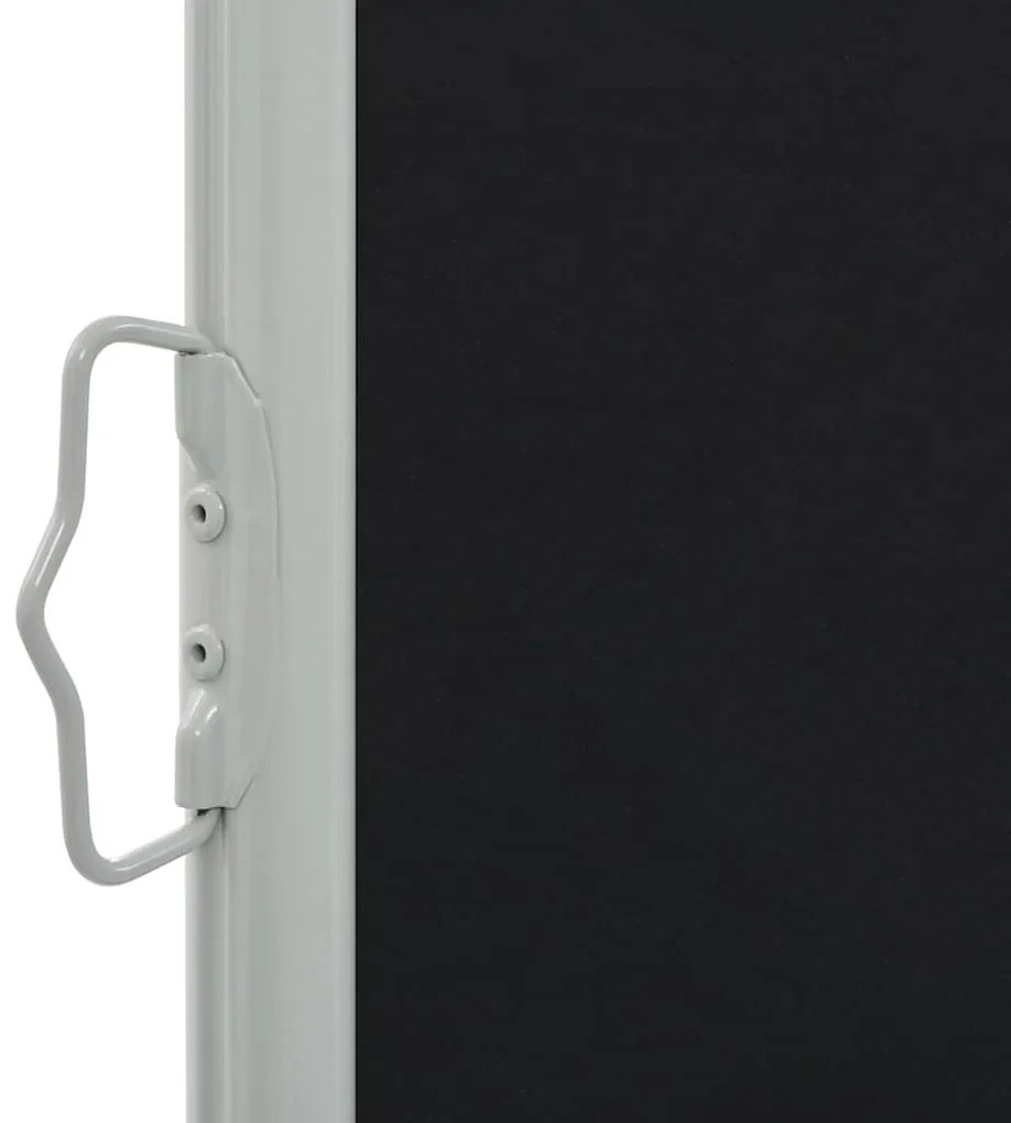Toldo lateral retrátil para pátio 140x300 cm preto