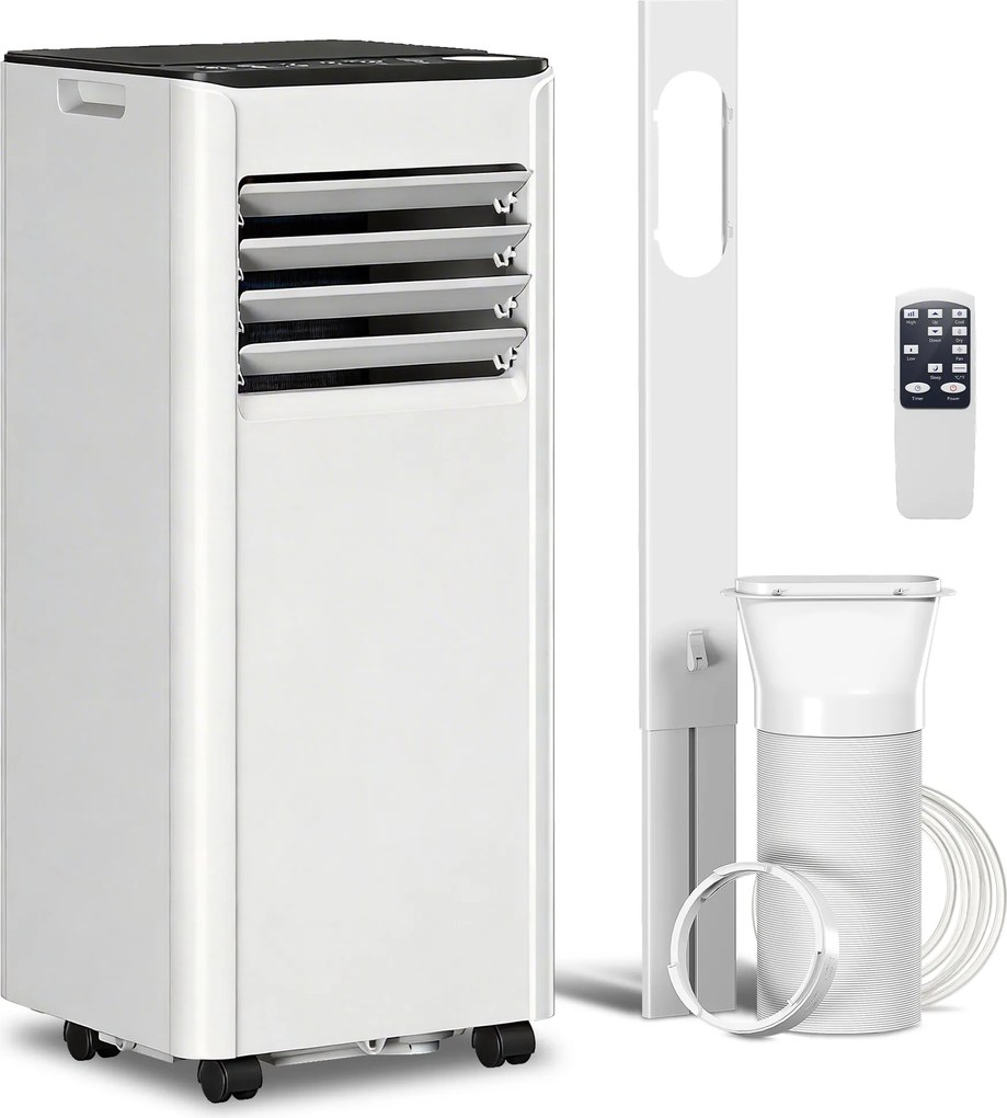 HOMCOM Ar Condicionado Portátil 7000 BTU: Resfriamento, Desumidificador, Ventilador, Modo Noturno. | Aosom Portugal