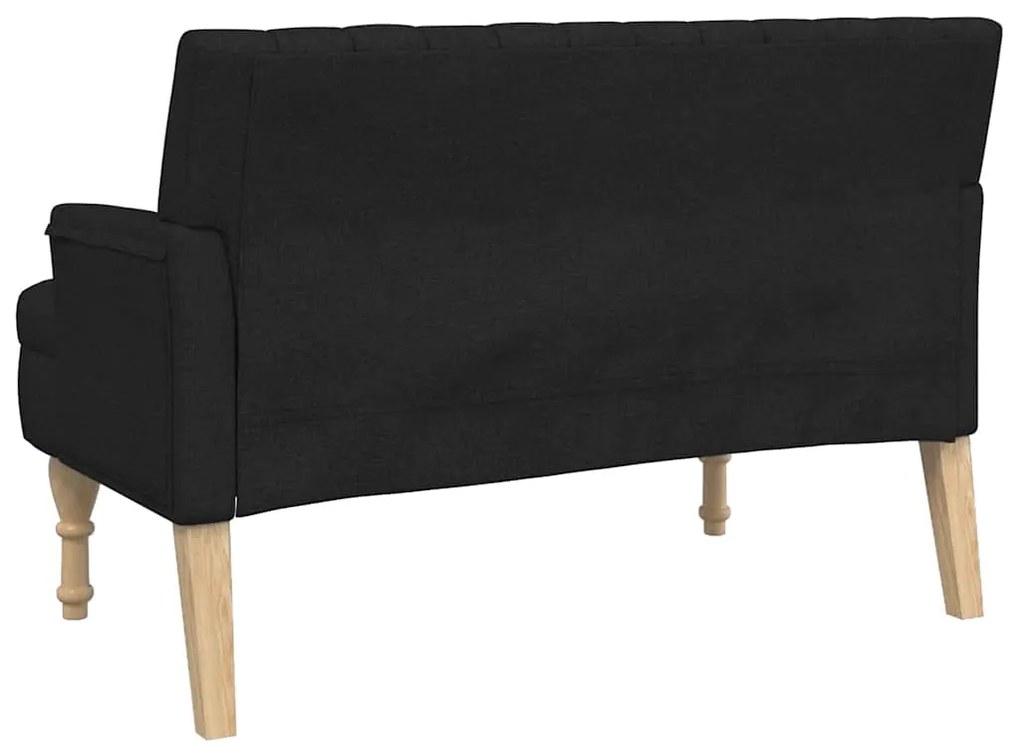 Banco c/ almofadões 113x64,5x75,5 cm tecido preto