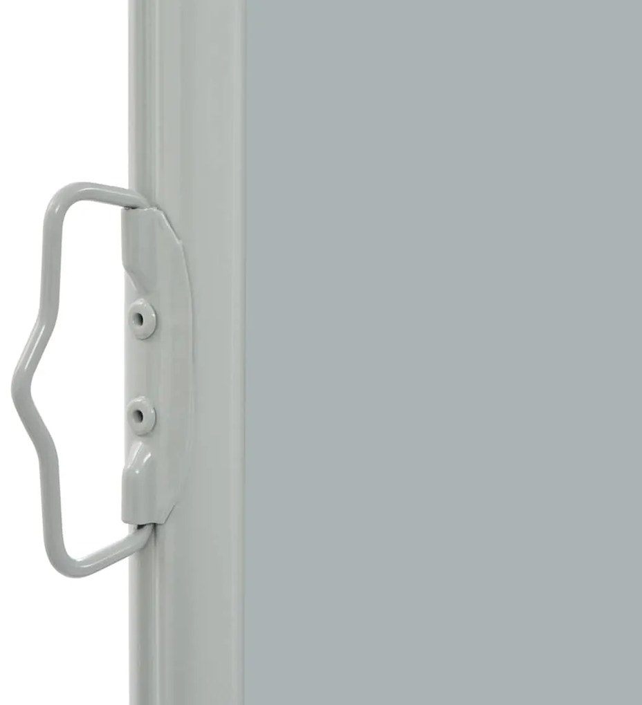 Toldo lateral retrátil para pátio 80x300 cm cinzento