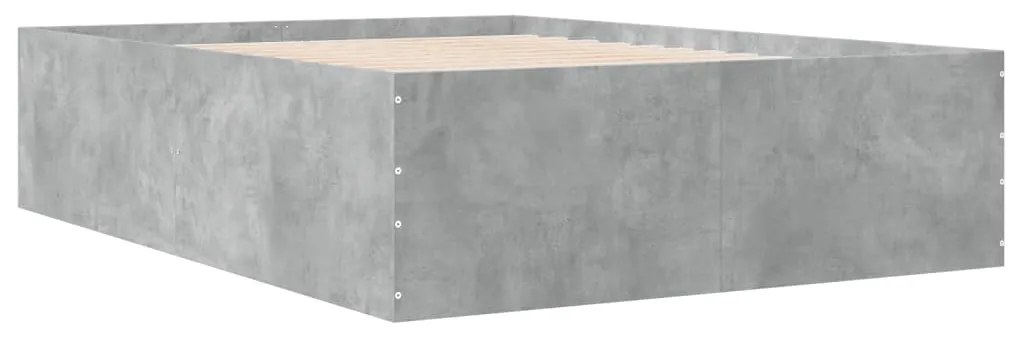 Estrutura de cama 140x190 cm derivados de madeira cinza cimento