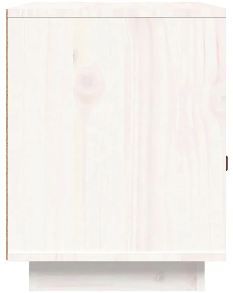 Mesas de cabeceira 2 pcs 40x34x45 cm pinho maciço branco