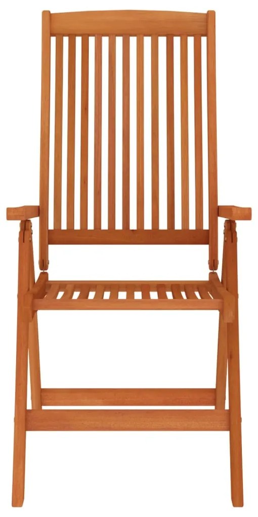 Cadeiras de jardim dobráveis 4 pcs eucalipto maciço