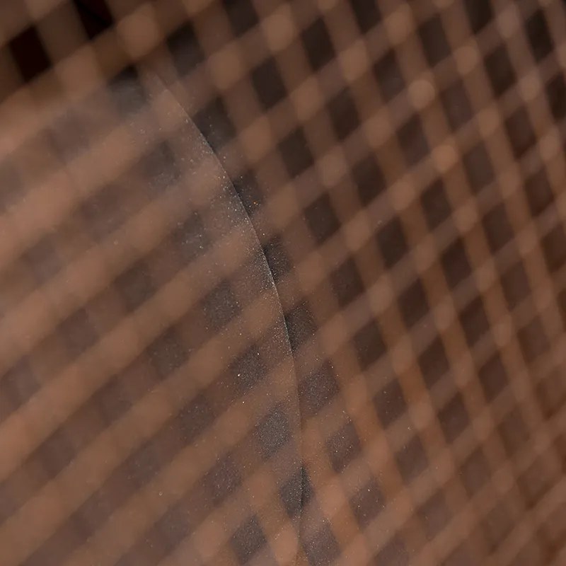 Candeeiro de pé vintage em tripé de bambu verde com cobre - Barrel Retro