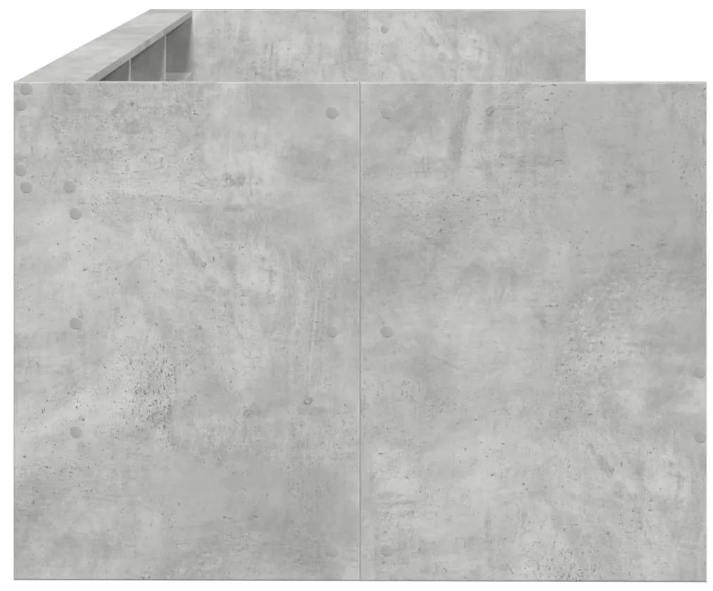 Sofá-cama com gavetas sem colchão 100x200 cm cinzento cimento