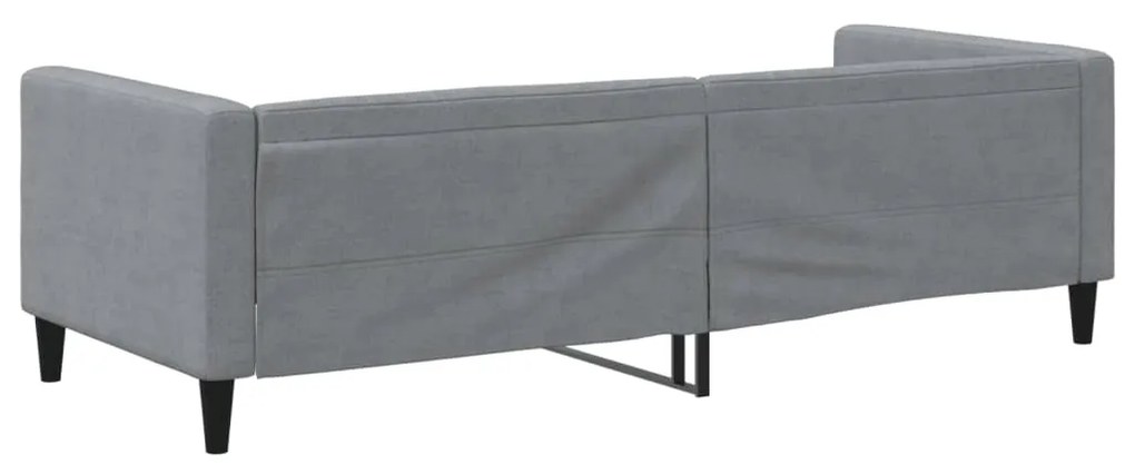 Sofá-cama 80x200 cm tecido cinzento-claro