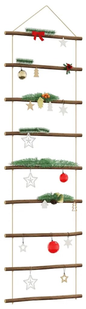 vidaXL Decoração de parede em forma de escada 50x150 cm ramo natural