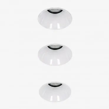Pack De 3 Downlights Led Embutidos Sem Moldura Trimless Redondos Em Alumínio Luisiana Branco & Branco Frio 4000k & Ø3,6 Cm & 3 W & 19º - Sklum
