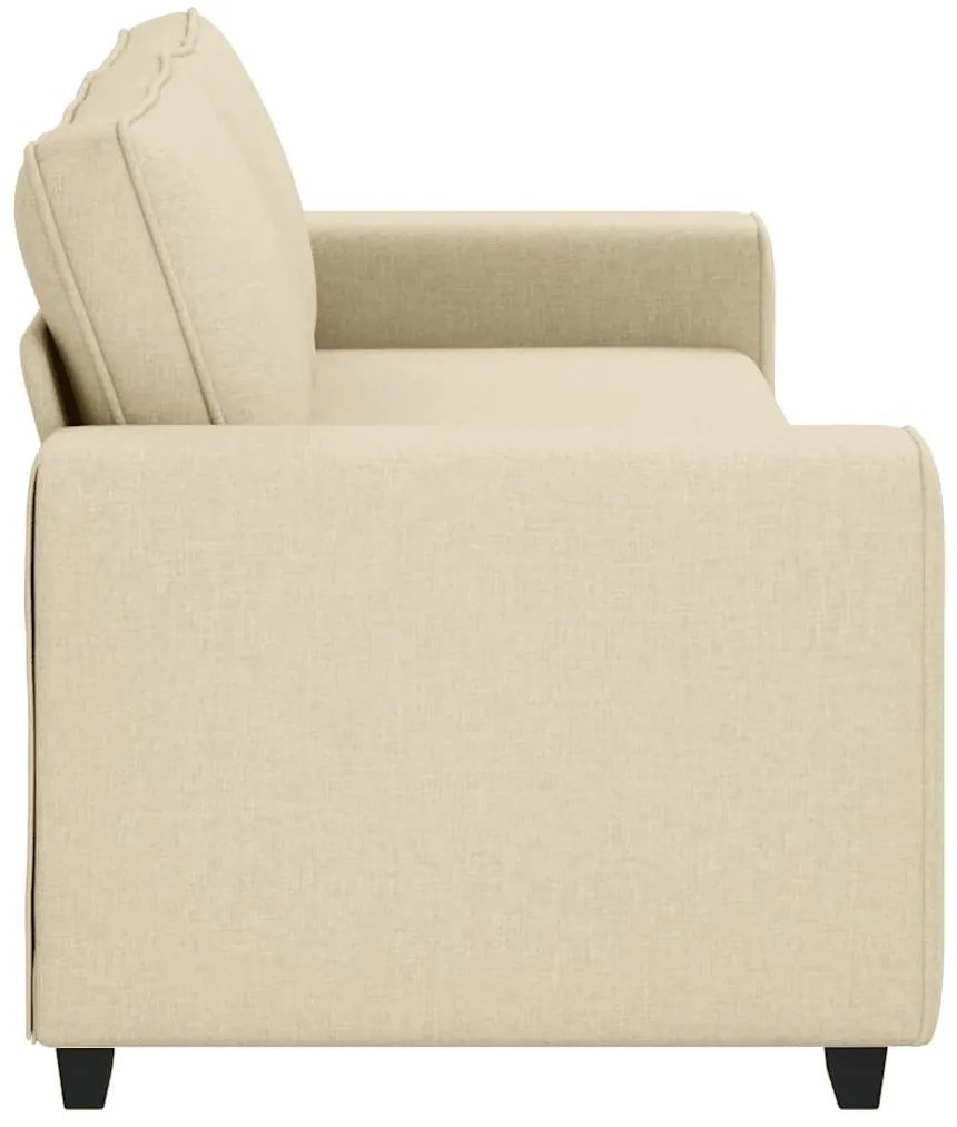 Sofá de 3 lugares tecido 180 cm cor creme
