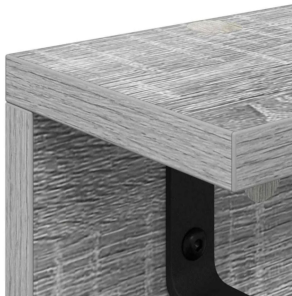 Cabideiro de Parede Sonoma cinzento 100 x 10.5 x 10.5 cm