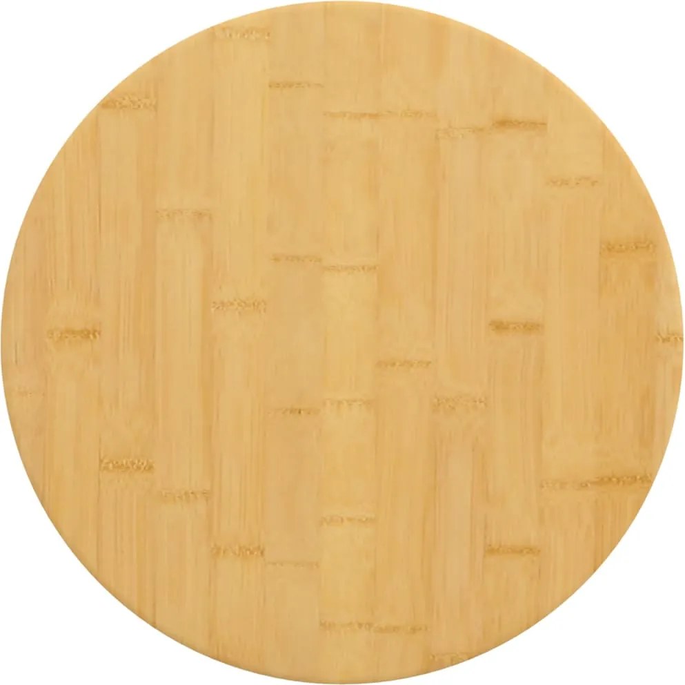 vidaXL Tampo de mesa Ø50x2,5 cm bambu