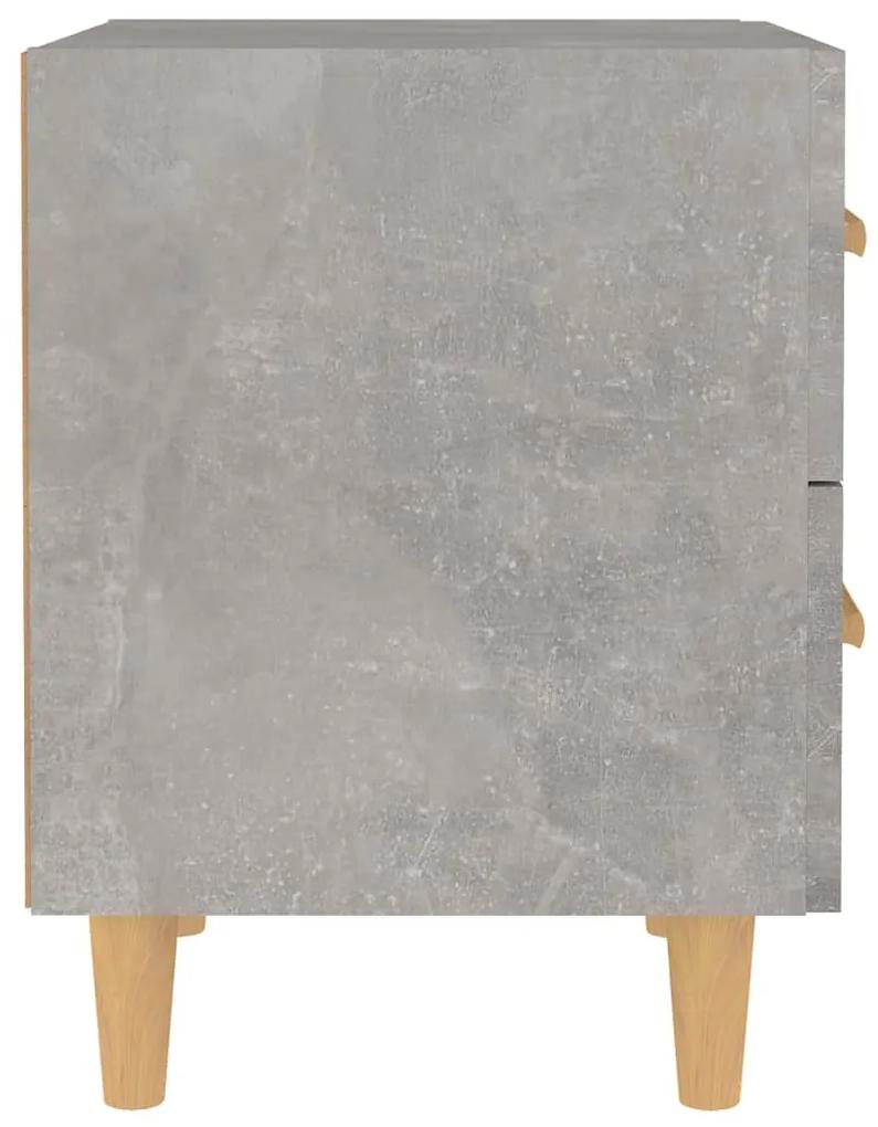Mesa de Cabeceira Rytus com 2 Gavetas - Cinzento Cimento - Design Nórd