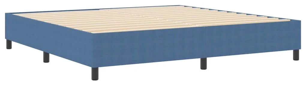 Cama Box com Molas VidaXL Azul 200x200 cm em Tecido Corduroy