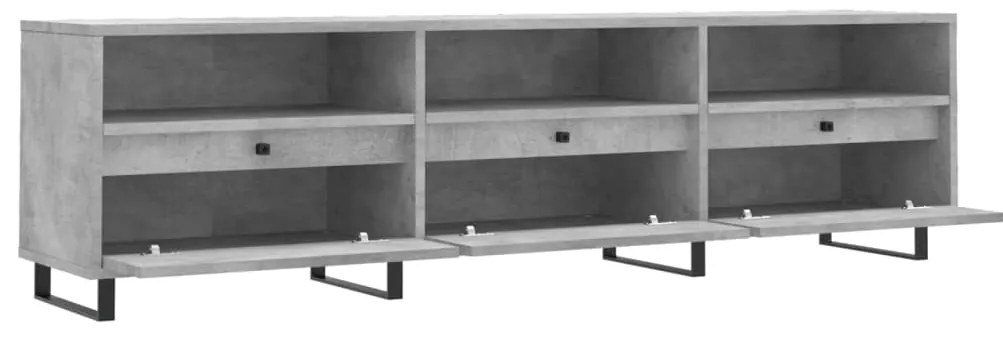 Móvel de TV 150x30x44,5 cm derivados de madeira cinza cimento