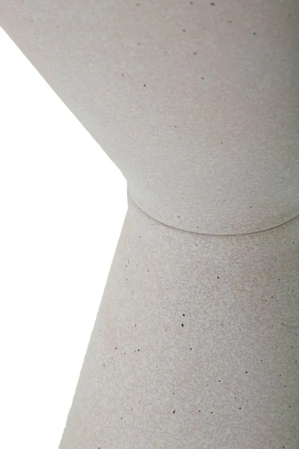 Mesa de Centro White Double - Base de Ferro e Topo Cerâmico Branco - Ø