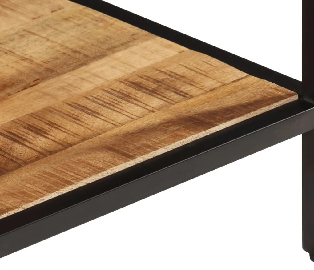 Mesa de centro 45x45x35 cm madeira de mangueira áspera maciça