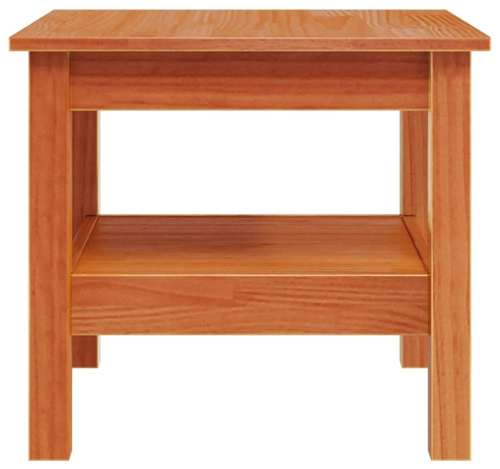 Mesa de centro 45x45x40 cm madeira pinho maciça castanho mel