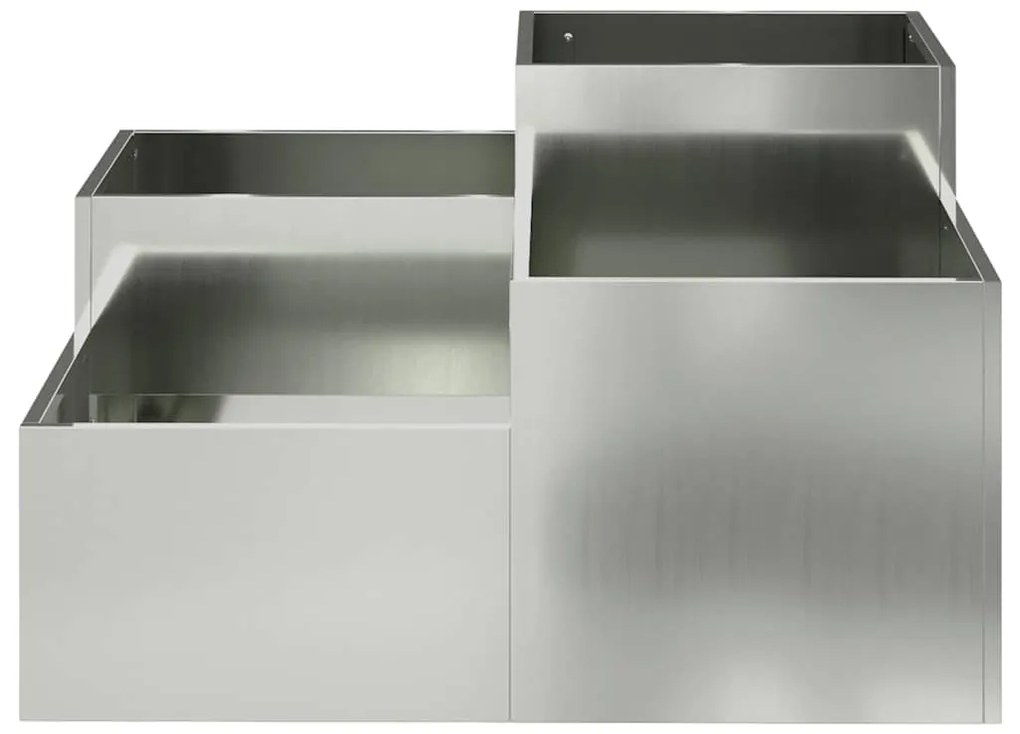 Jardineira vidaXL 80x80x48 cm Aço Galvanizado