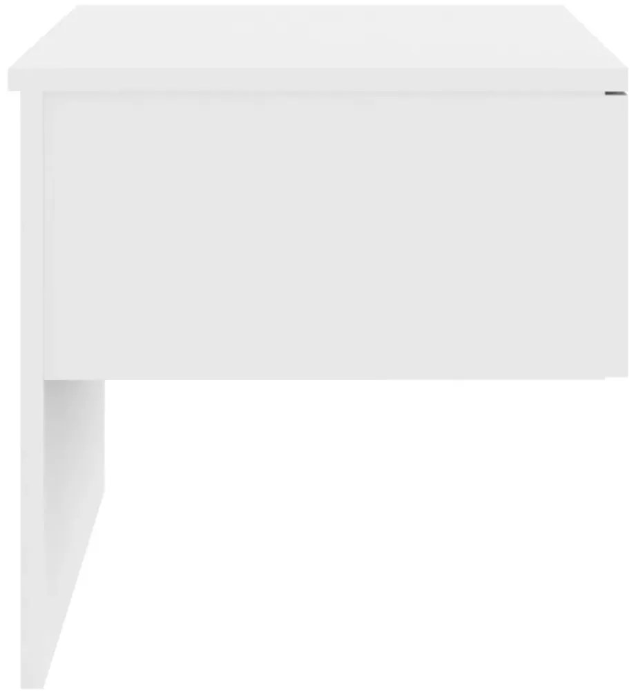 Mesas de cabeceira montagem na parede 2 pcs branco brilhante