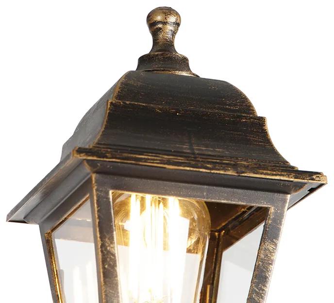 Lanterna clássica de ouro antigo com 3 luzes IP44 - Capital Clássico / Antigo