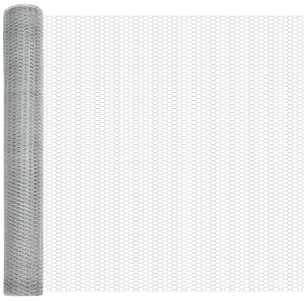 Cerca Hexagonal vidaXL 0.8x100 m Aço Galvanizado, Postes de Cerca vida