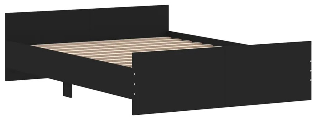 Estrutura de Cama Moona - 140x190 cm - Preto - Design Moderno