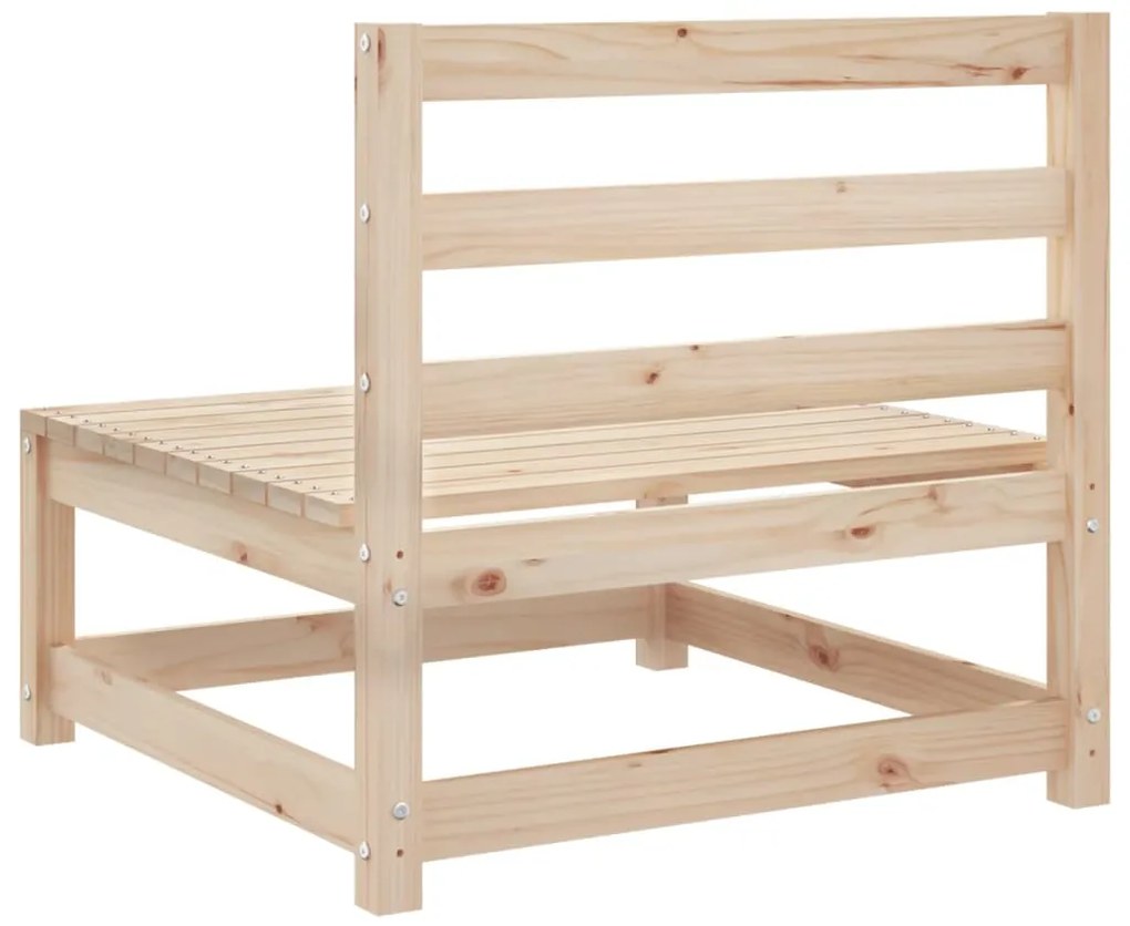 4 pcs conjunto sofás de jardim madeira de pinho maciça