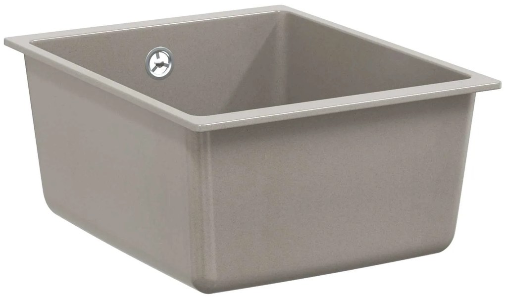 vidaXL Pia Cinzeto 370 x 460 mm 80% Quartzo e 20% Resina