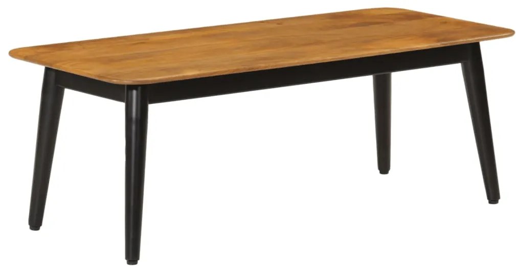 Mesa de centro 110x50x40 cm madeira de mangueira maciça e ferro