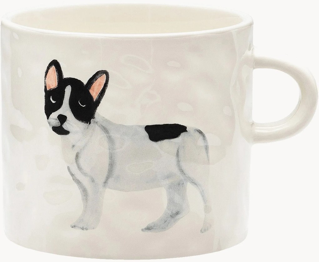 Caneca de cerâmica pintada à mão French Bulldog