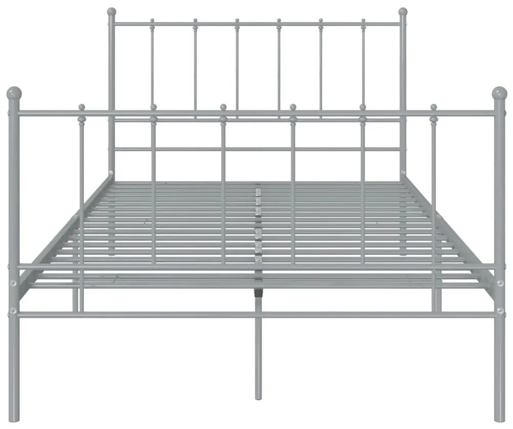 Estrutura de cama 120x200 cm metal cinzento