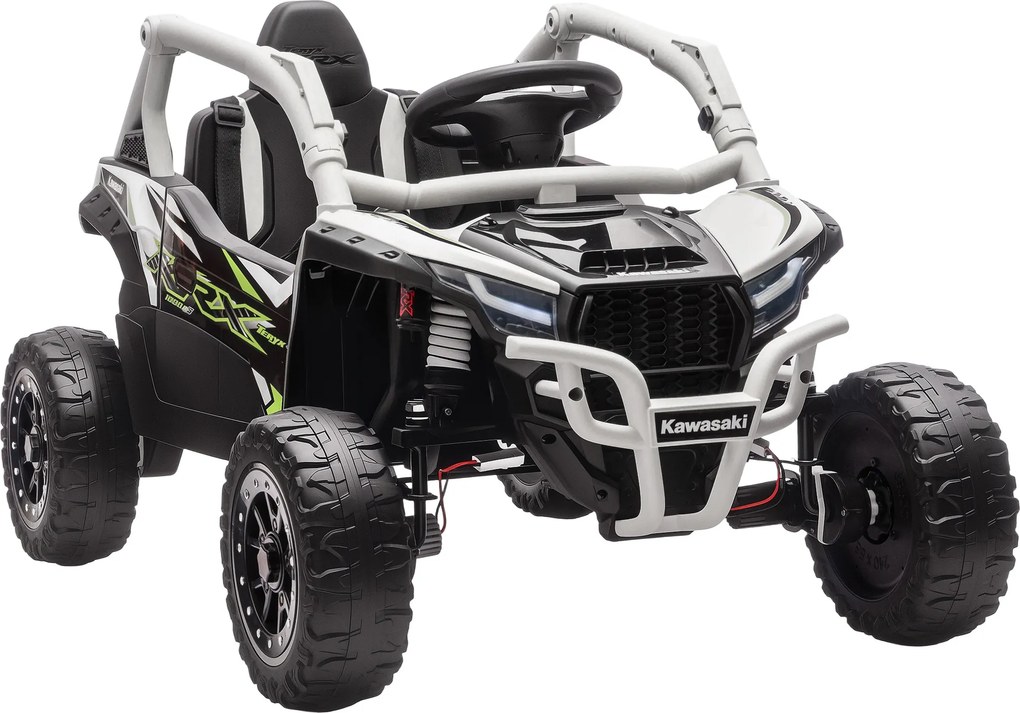 AIYAPLAY Veículo Off-Road Elétrico 12 V para Crianças, Controlo Remoto, Luzes LED, Música, Buzina, para Crianças de 3-8 Anos, Cinza | Aosom Portugal