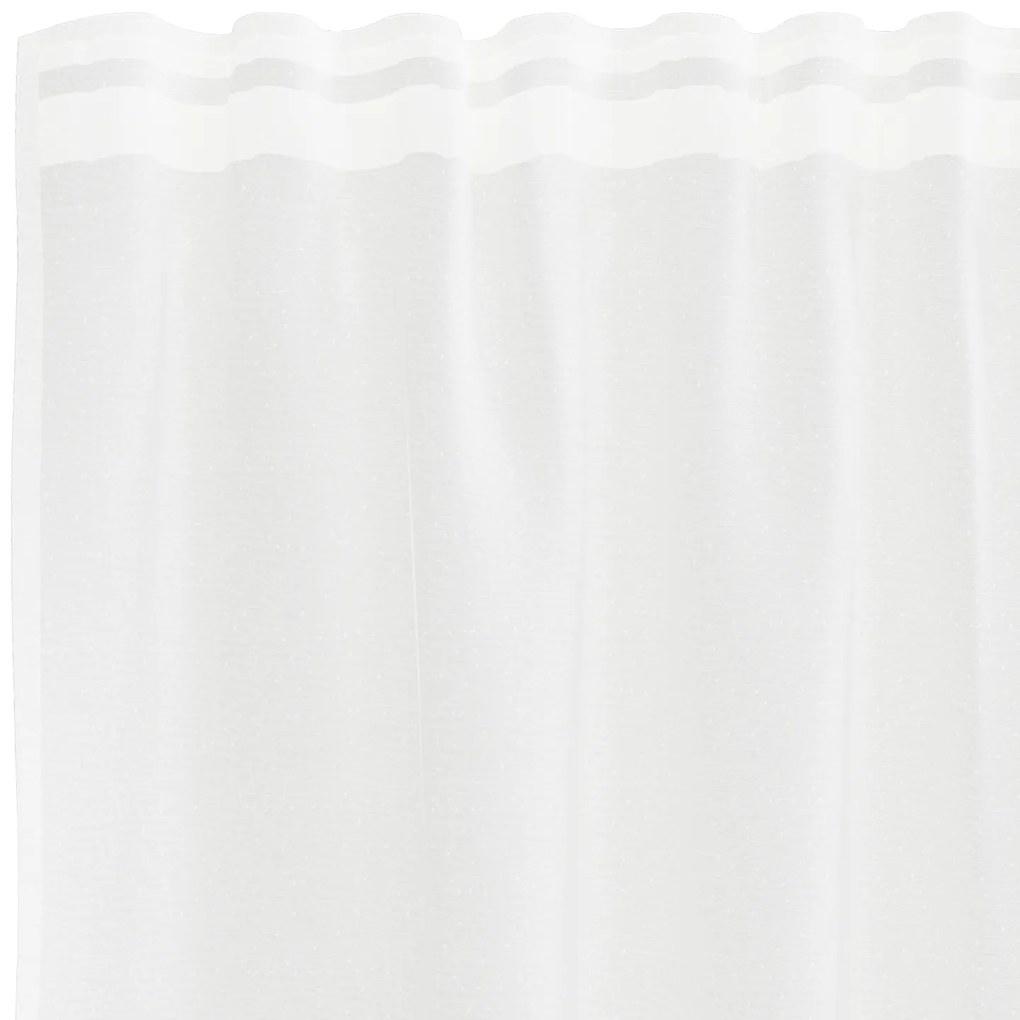 Cortina de Renda com cortinas Floral Branco 300 x 80 cm Poliéster