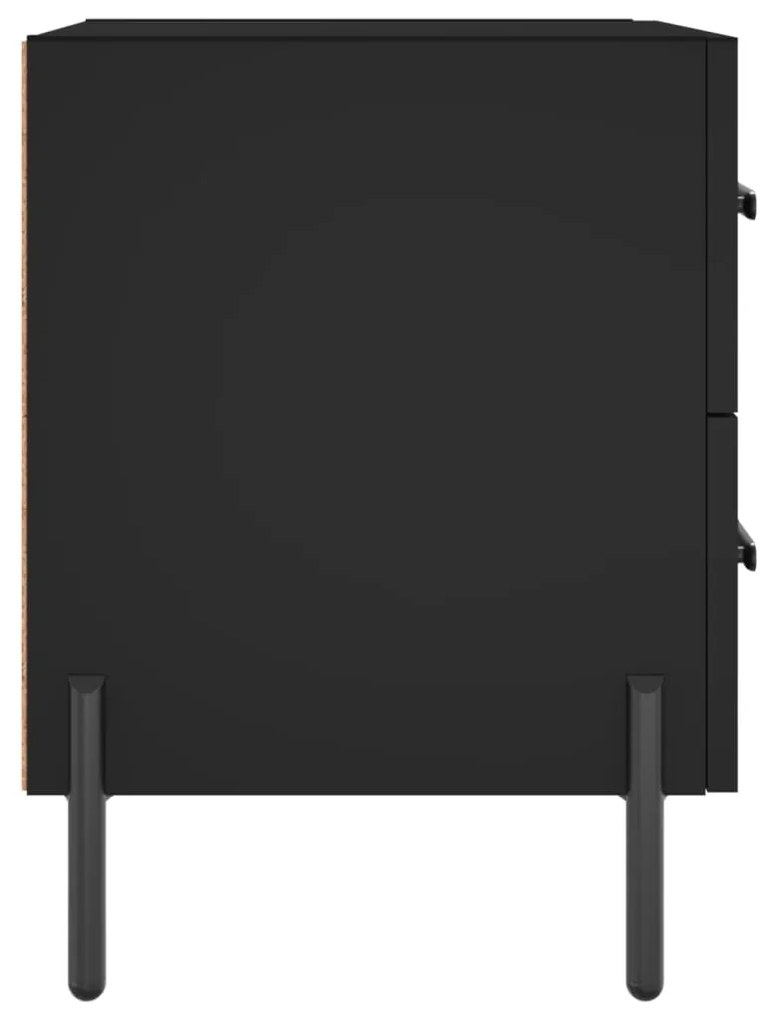 Mesas de cabeceira 2 pcs 40x35x47,5 cm deriv. de madeira preto