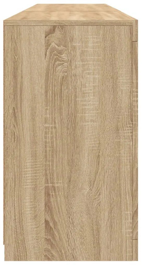Aparador com luzes LED 181,5x37x67 cm carvalho sonoma