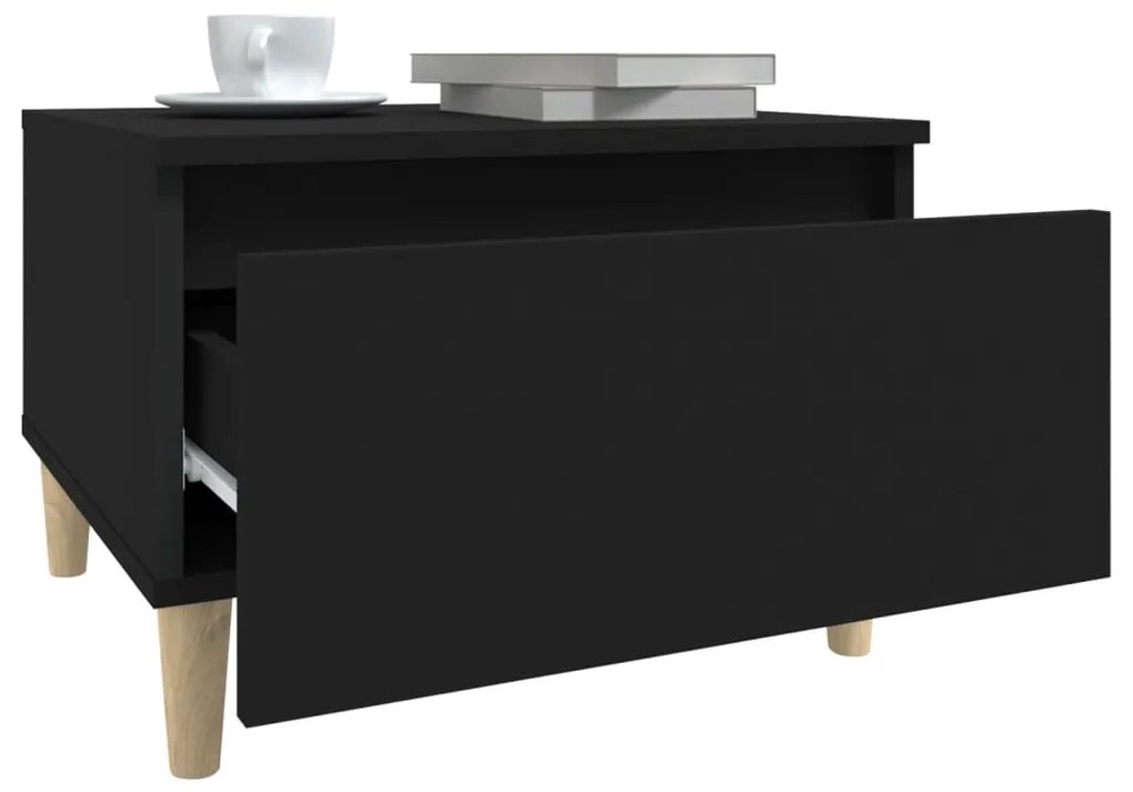 Mesa de apoio 50x46x35 cm derivados de madeira preto