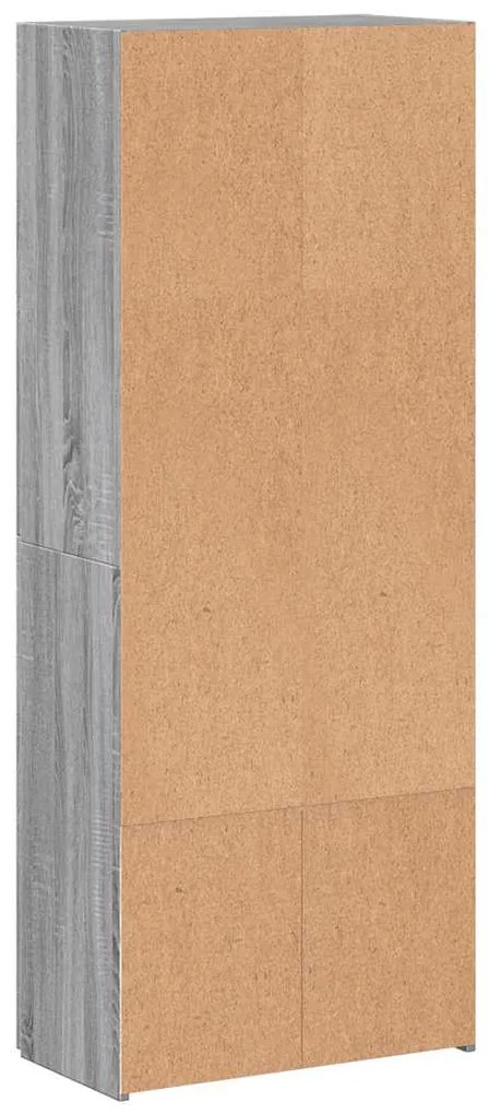 Arquivador 60x32x153 cm derivados de madeira cinzento sonoma