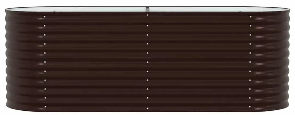 Canteiro Elevado de Jardim Castanho vidaXL 240x80x81 cm em Aço Galvani