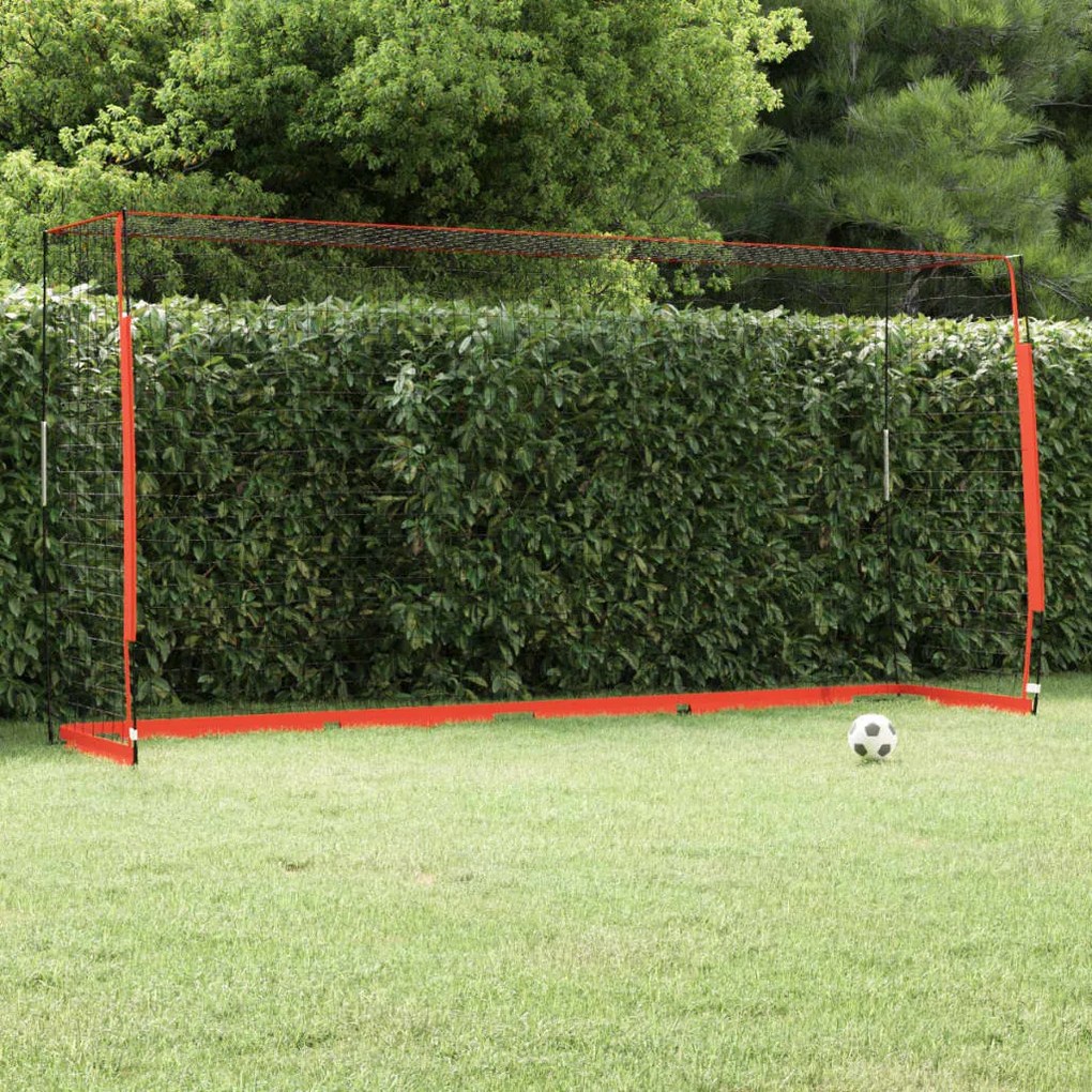 93375 vidaXL Baliza de futebol 366,5x91x183 cm aço