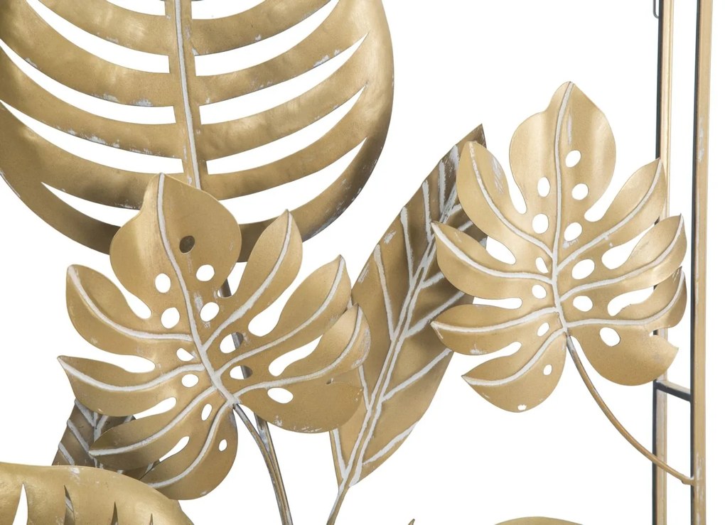 PAINEL DE FERRO DE PAREDE JUNGLE RET. 60X80X6,5 Dourado