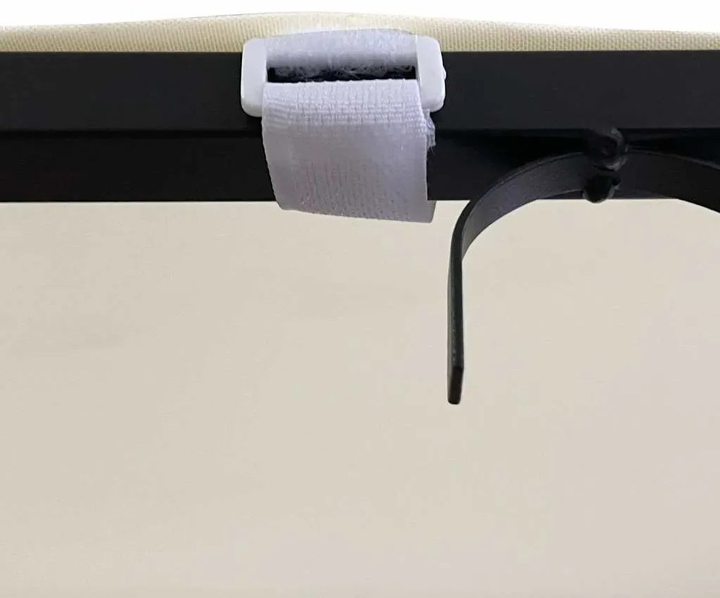 Toldo 4x3 m 180 g/m² tecido e aço cor creme