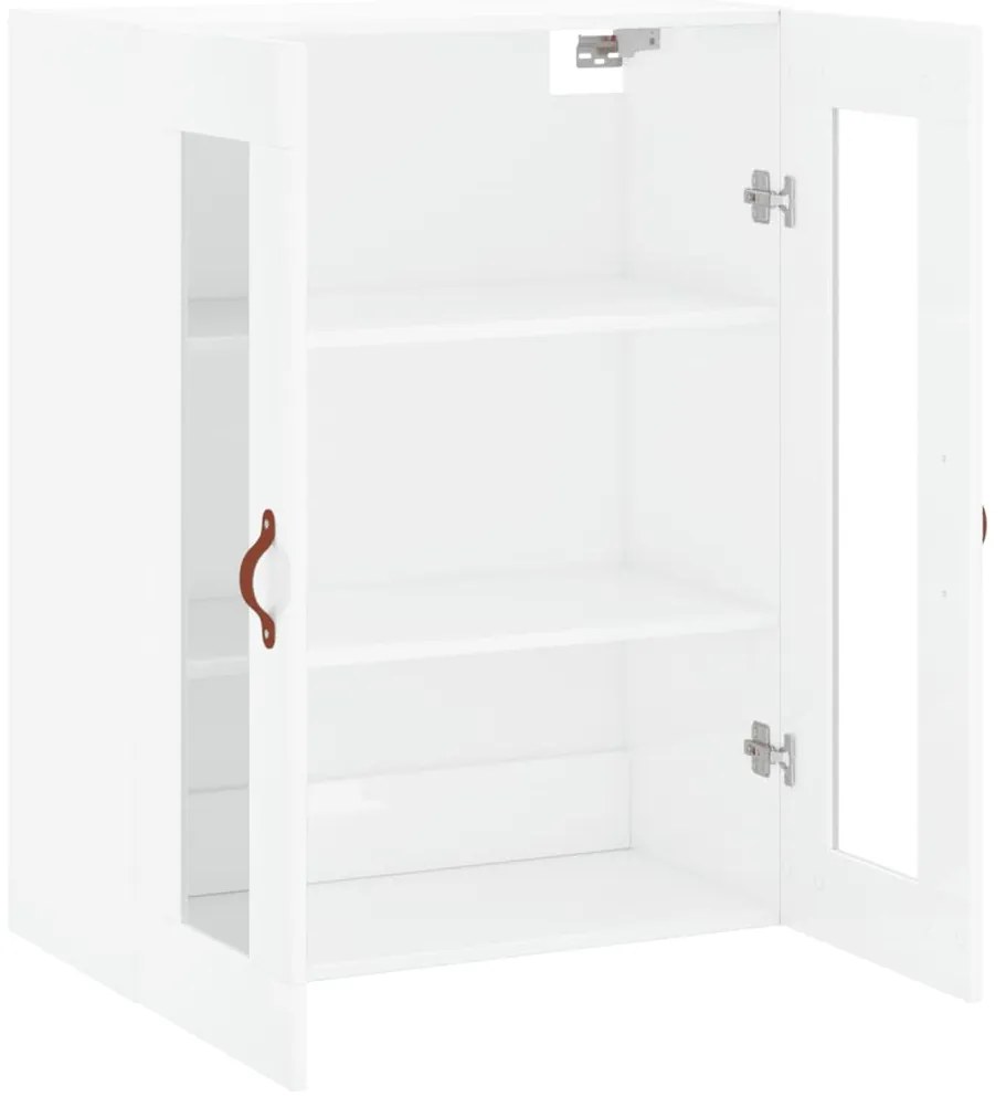 Armário de parede 69,5x34x90 cm branco brilhante