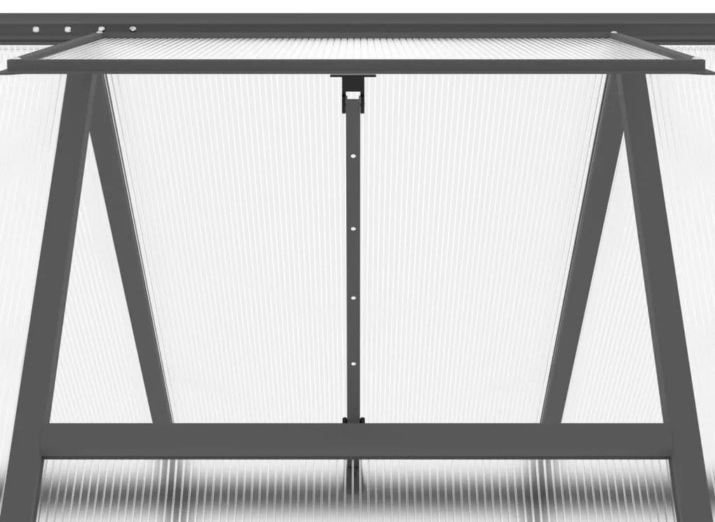 Estufa com estrutura de base 169x169x195 cm alumínio antracite