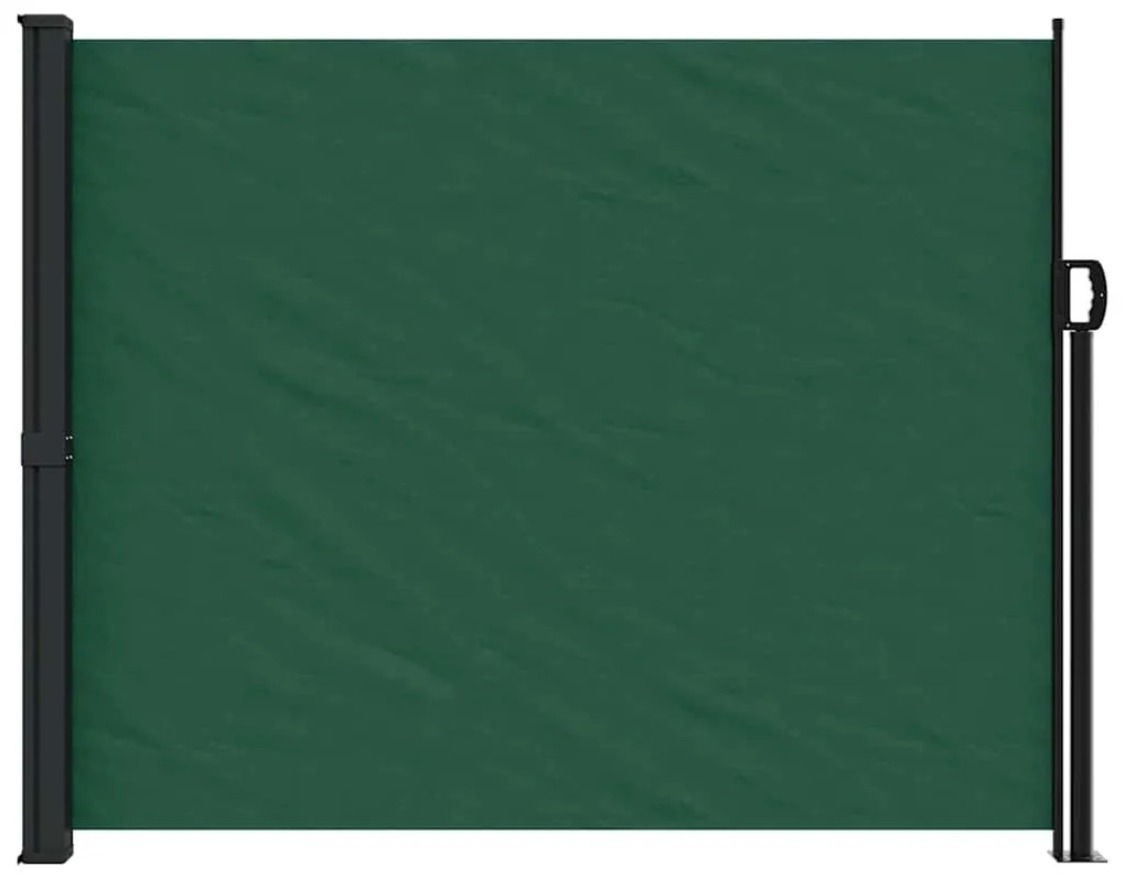 Toldo lateral retrátil 160x300 cm verde-escuro