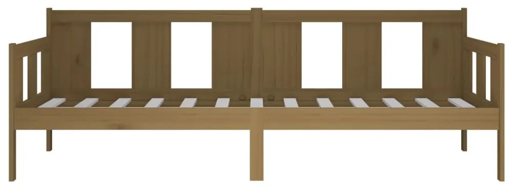 Sofá-cama 90x190 cm madeira de pinho maciça castanho mel