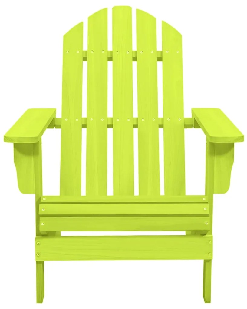 Cadeira Adirondack para jardim abeto maciço verde